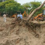 Destruction of Morjim beach by GTDC